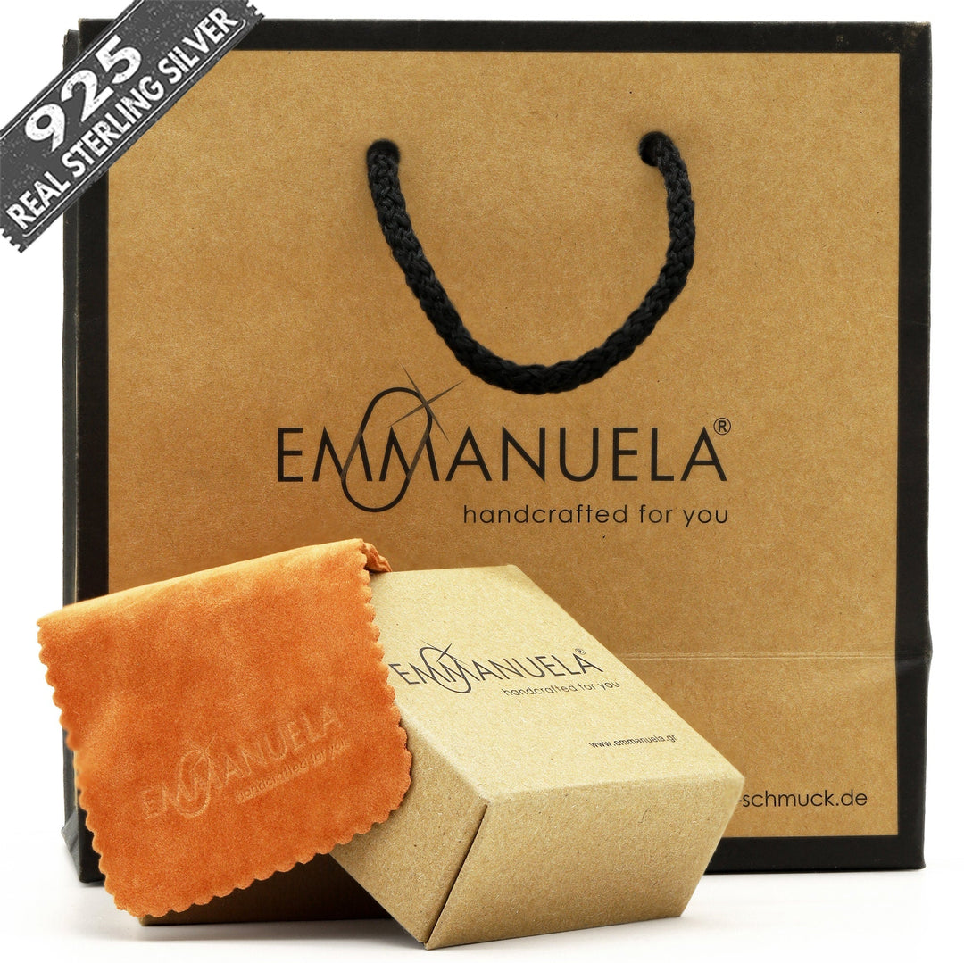 Σκουλαρίκια κρίκοι διπλοί με ζιρκόν - Emmanuela - handcrafted for you®