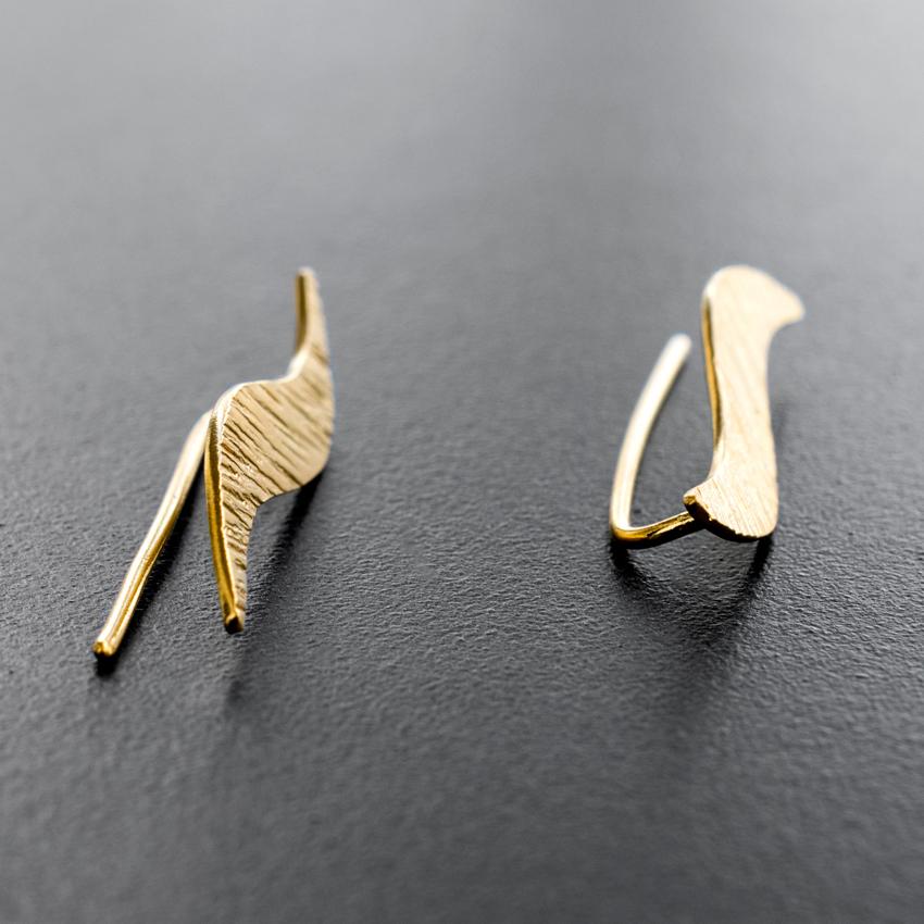 Σκουλαρίκια pins κυματιστά - Emmanuela - handcrafted for you®