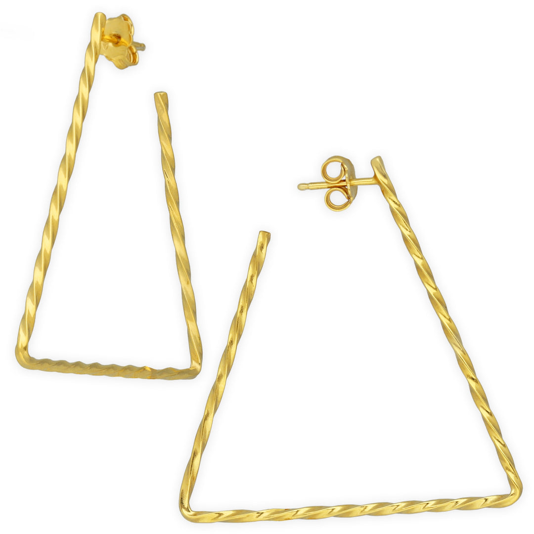 Dangling triangle earrings