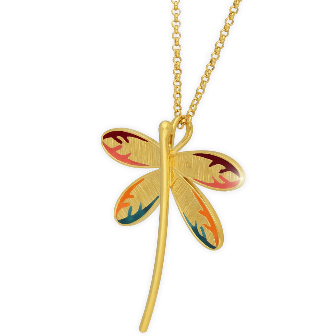 Pendant "dragonfly" with enamel