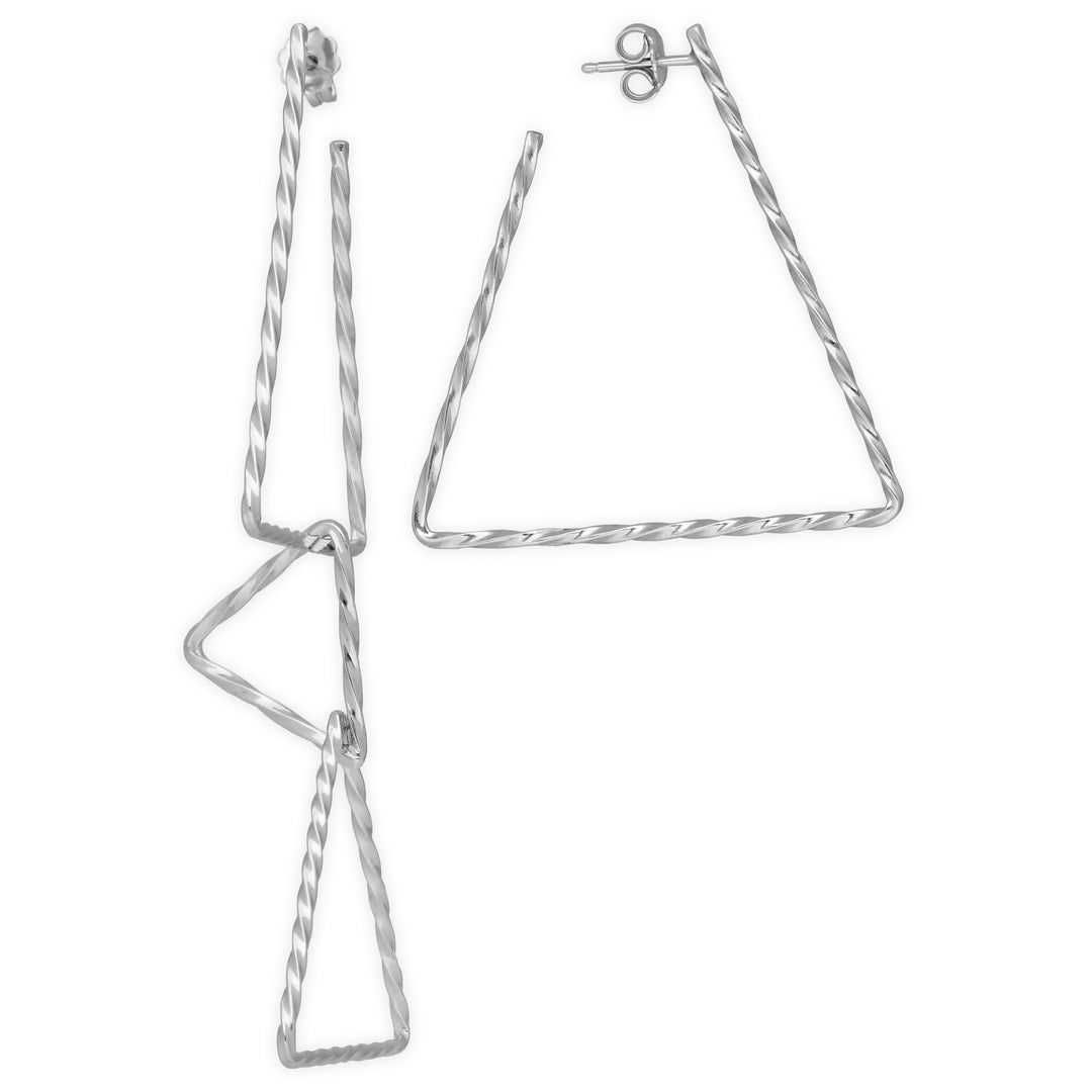 Dangling triangle earrings