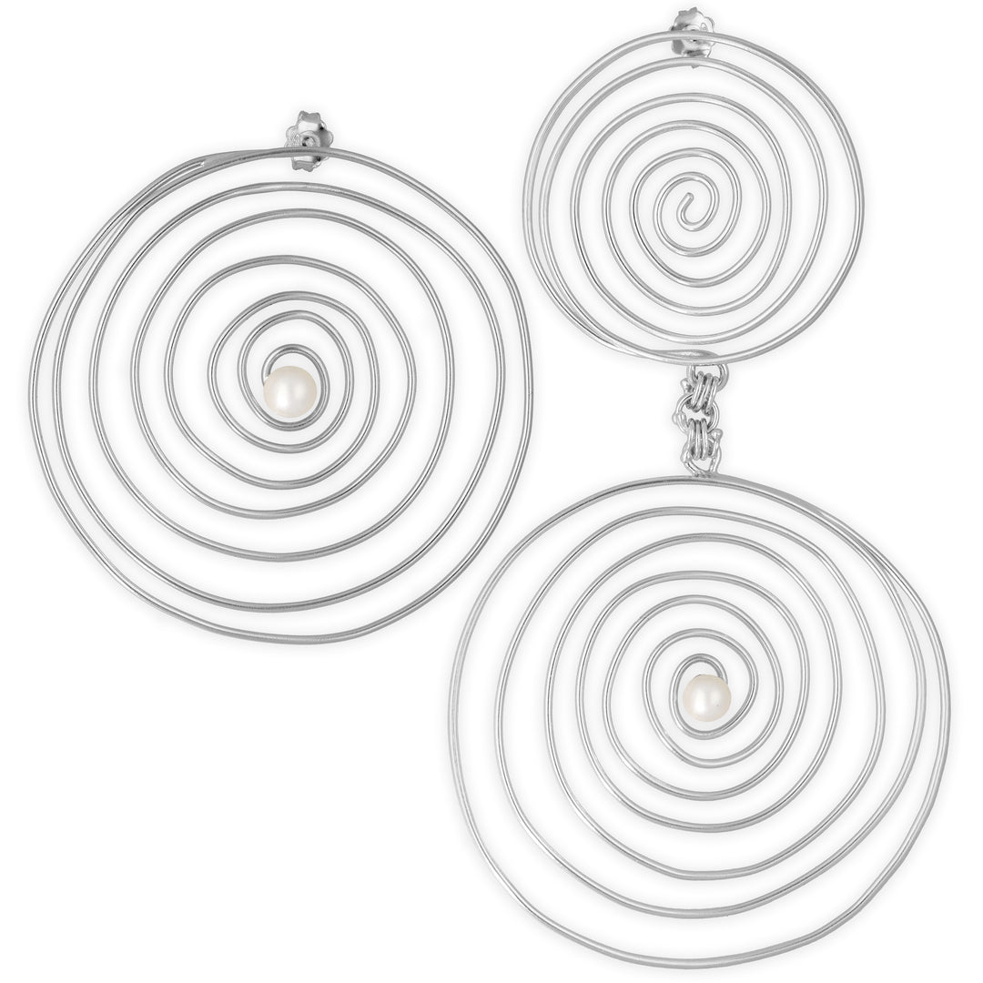 Mismached spiral earrings