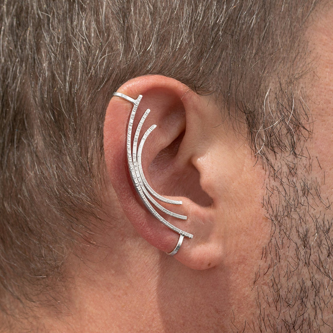 Men's arched cuff earring