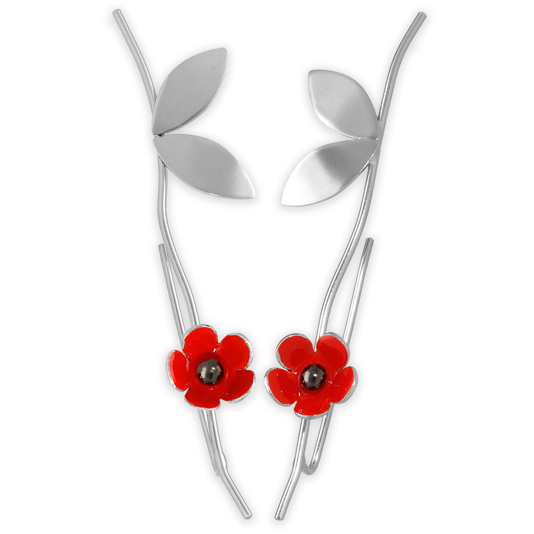 'Red flower' ear climbers