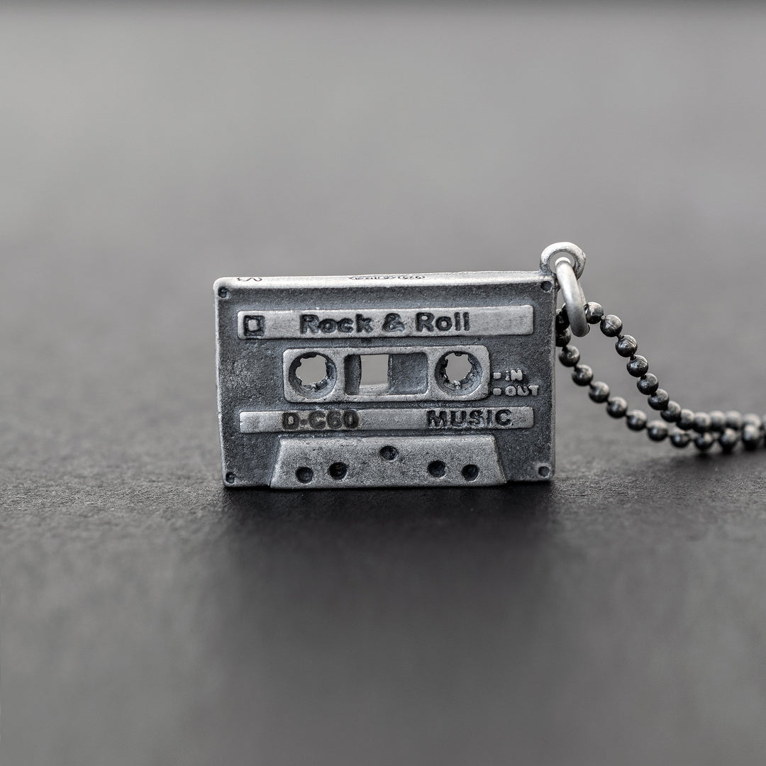 'Cassette tape' necklace for men