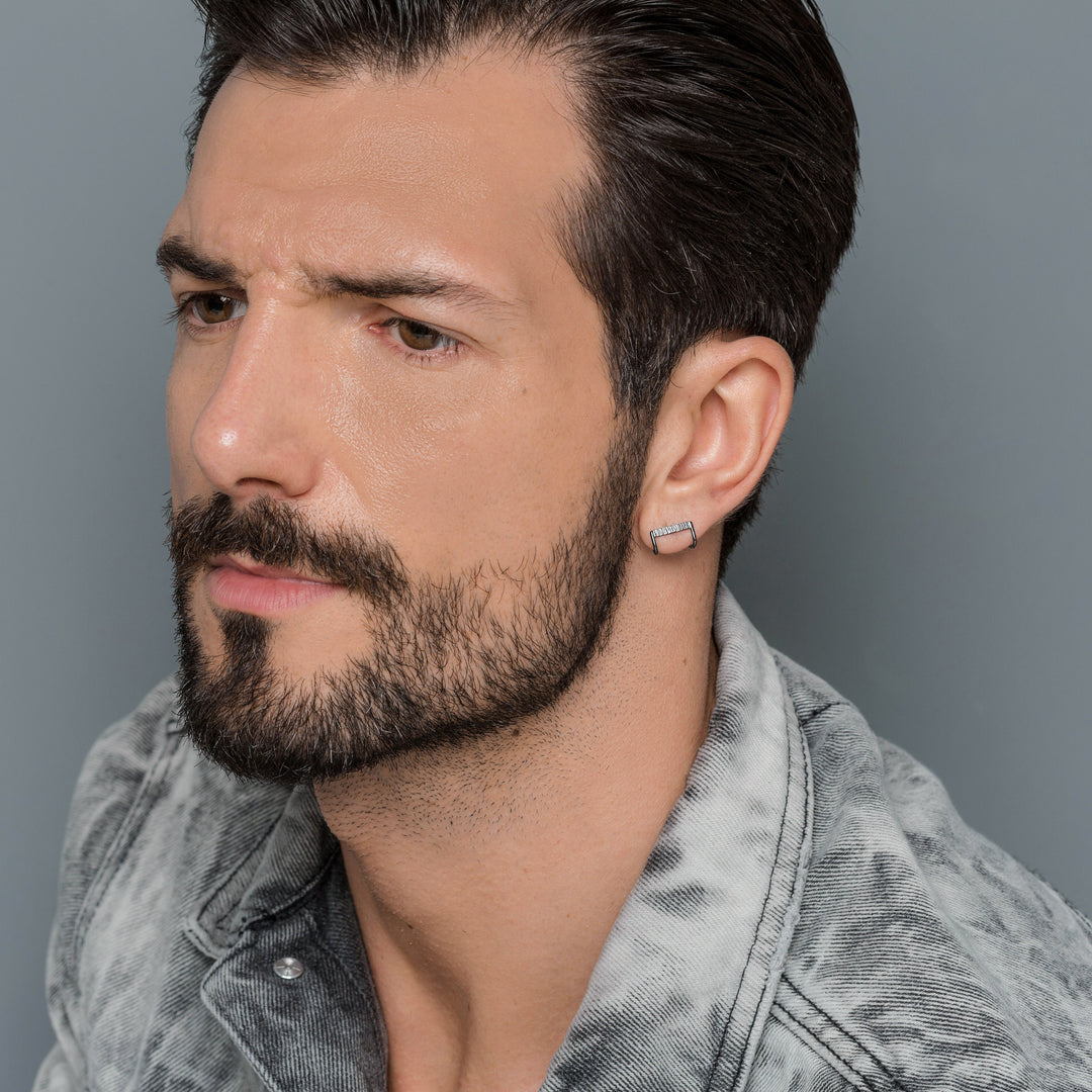 ΄Rectangle' earring for men