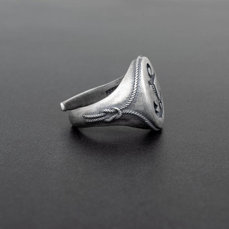 Anker Ring für Herren - Emmanuela - handcrafted for you-sterlingsilber