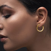 Creolen Ohrringe aus vergoldete Sterlingsilber - Verschiedenen Farben