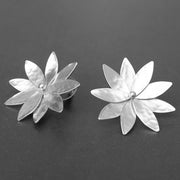 Große Blumen-Ohrringe - Emmanuela - handcrafted for you-sterlingsilber
