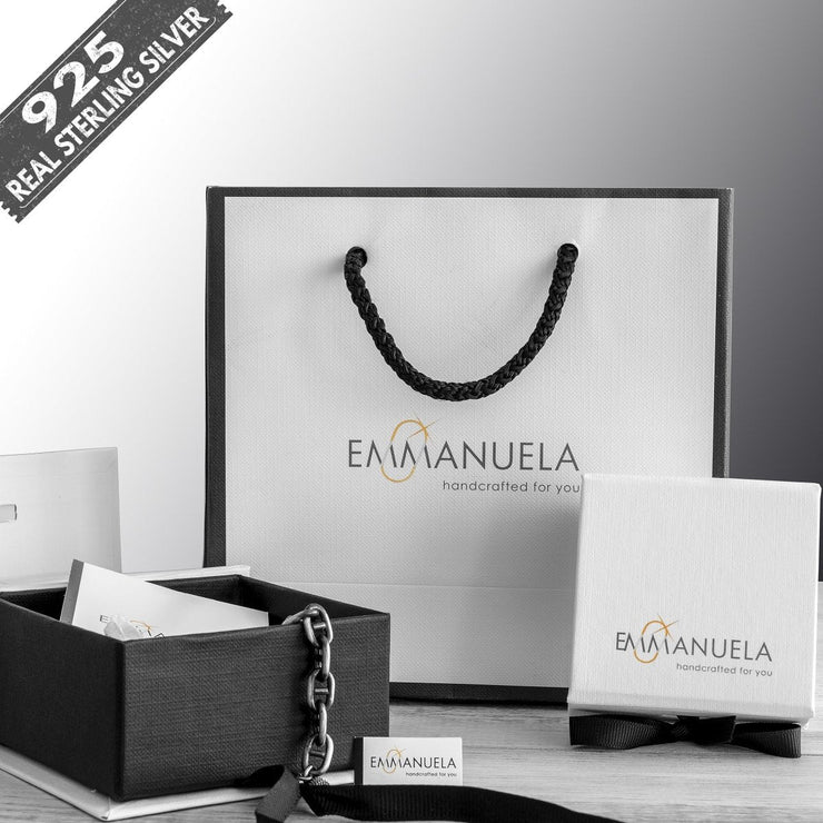 Personalisierte Bestellung für Johanna - 2 oxidierte Kugelketten / 40 & 45 cm - Emmanuela - handcrafted for you®-sterlingsilber