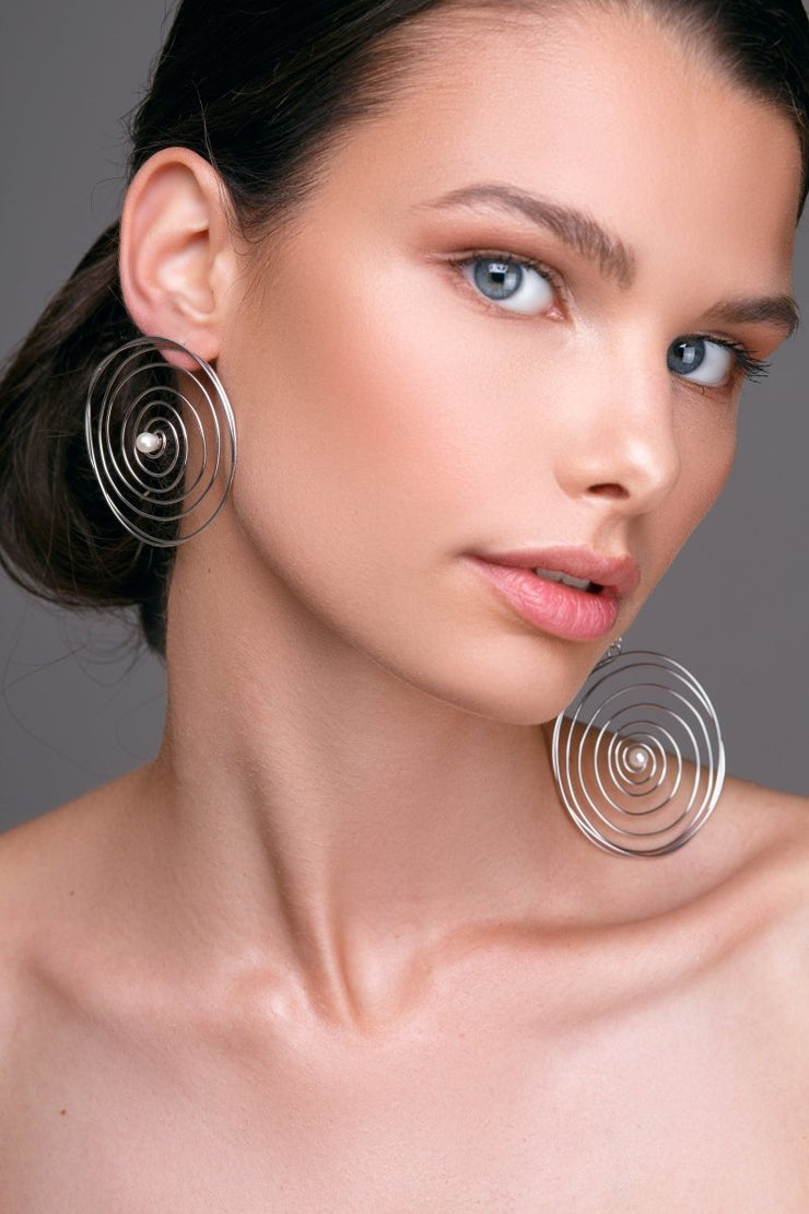 Unähnliche Ohrringe mit Spiralen - Emmanuela - handcrafted for you-sterlingsilber